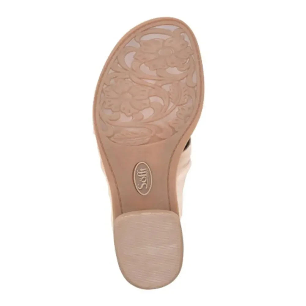 Sofft Women's The Heel Tapioca Gray Fallon Slide Sandals Size 7
